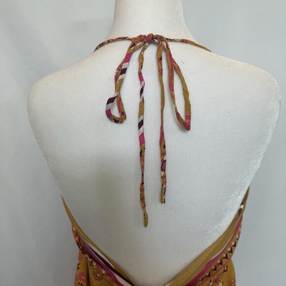 Womens Handkerchief Bandana Halter Tie Top Size XL Y2K Boho Beach‎ Hippie Preppy - Picture 5 of 8